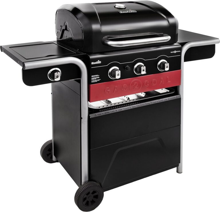 Char Broil Gas2Coal® 3-Burner Hybrid Grill + Side Burner