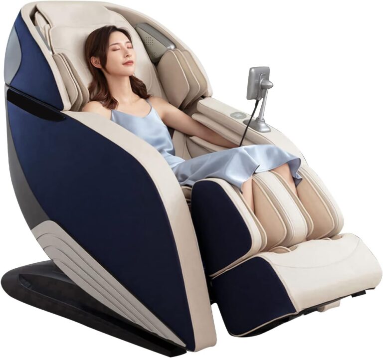 Coolbaby Electric Massage Chair SL Guide Rail Space Cabin Household Zero Gravity Whole Body Air Pressure Massage Chair Blue