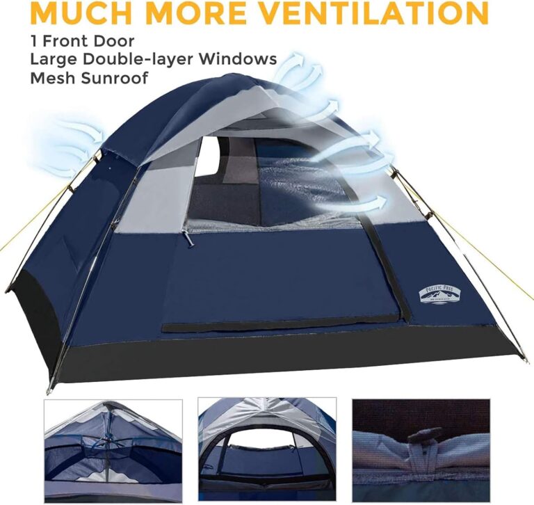 Pacific Pass 2 Person Family Dome Tent With Removable Rain Fly