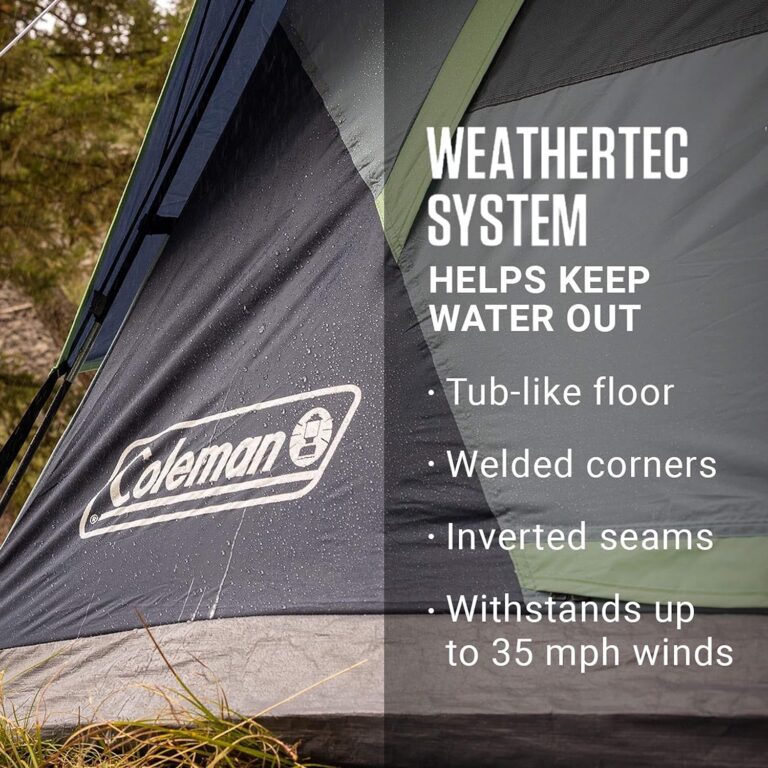 Coleman Skydome Camping Tent with Dark Room Technology, 6 Person