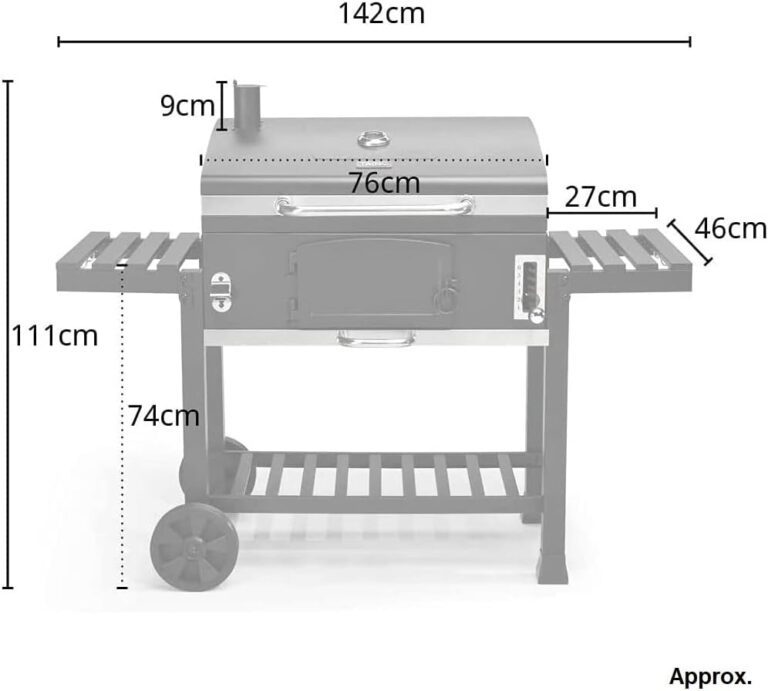 CosmoGrill Outdoor XXL Smoker Barbecue Charcoal Portable BBQ Grill Garden - A Versatile and Portable Grilling Solution