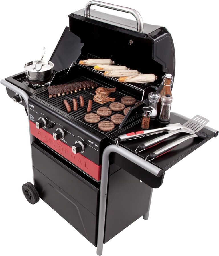 Char Broil Gas2Coal® 3-Burner Hybrid Grill + Side Burner