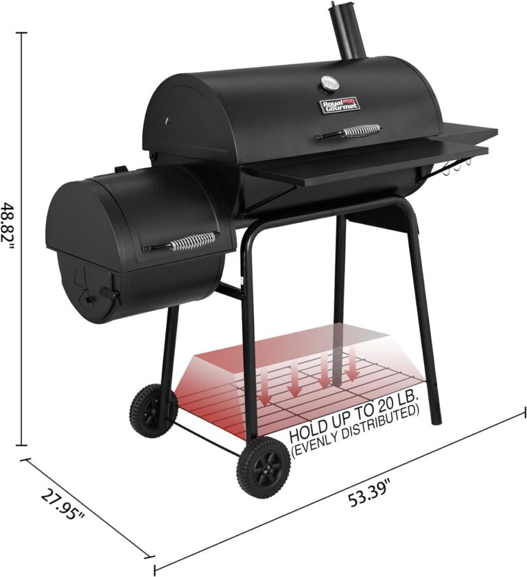 Royal Gourmet CC1830SC Charcoal Grill Offset Smoker with Cove