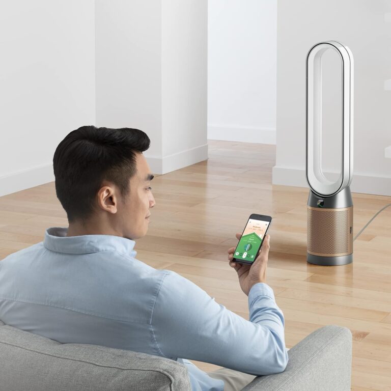 Dyson Purifier Cool formaldehyde Air Purifier (Advanced Technology), HEPA + Catalytic Oxidation Filter, Wi-Fi Enabled, TP09 (White/ Gold)