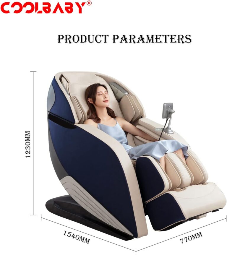 Coolbaby Electric Massage Chair SL Guide Rail Space Cabin Household Zero Gravity Whole Body Air Pressure Massage Chair Blue