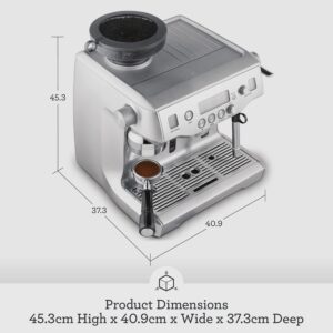 Coffee machine price - The Sage the Oracle Semi-Automatic Espresso Machine is equipped with a built-in grinder, allowing you to freshly grind your coffee beans for maximum flavor. Its unique dual boiler system ensures optimal temperature control, enabling you to extract the perfect shot of espresso every time. The machine also features a milk frother, allowing you to create creamy and velvety milk for lattes and cappuccinos.