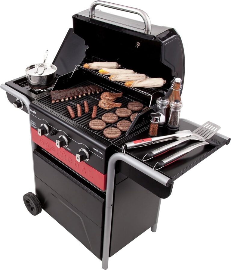 Char Broil Gas2Coal® 3-Burner Hybrid Grill + Side Burner